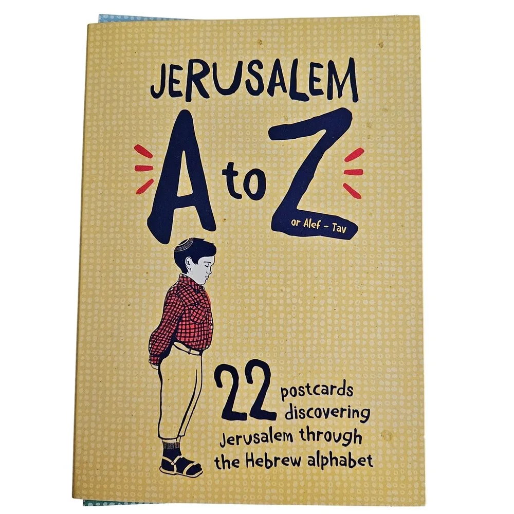 Jerusalem A to Z Hebrew Alphabet Postcard Set CityKat Stories‎ Israel NEW